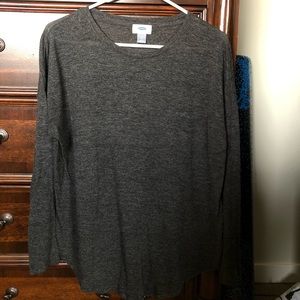 Charcoal plush knit tunic